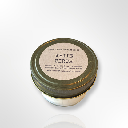 White Birch Soy Candle | Mini Jar | 3 oz