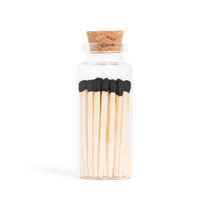 Black Matches in Medium Corked Vial