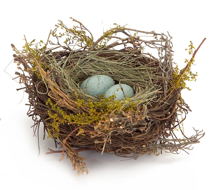 Large Robin's Nest w/ Eggs - 7"D Twig/Foam (Copy)